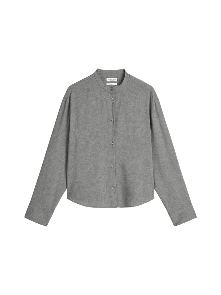 

Свободная укороченная блузка из теплого гранитного меланжа Marc O'Polo