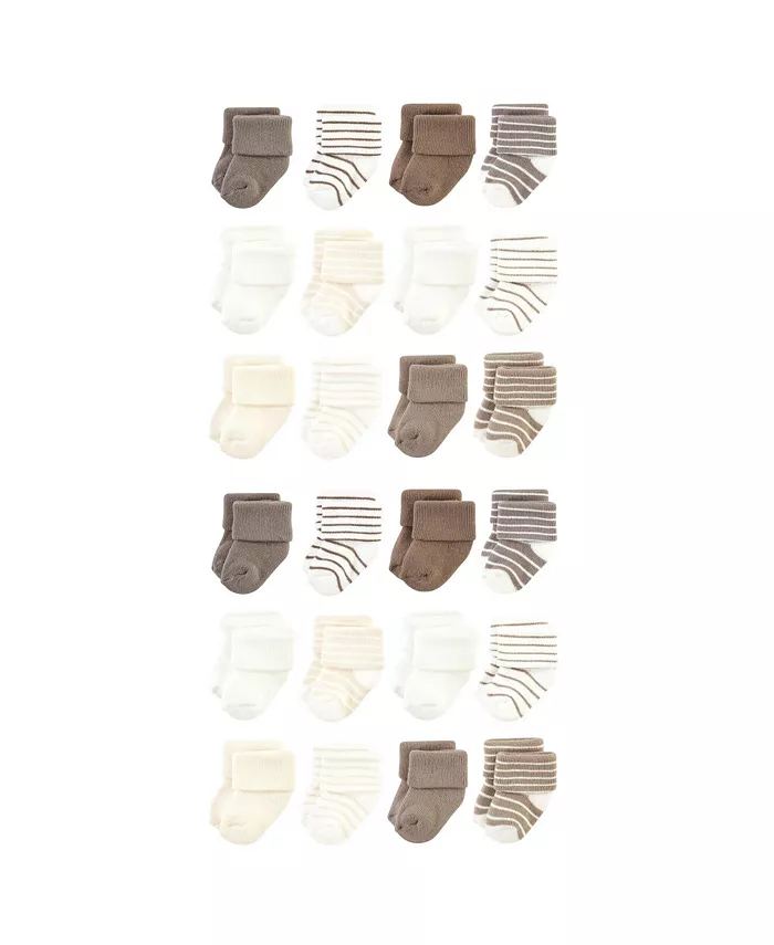 

Детские носки Hudson Cotton Rich Terry, 24 пары Hudson Baby, коричневый/бежевый