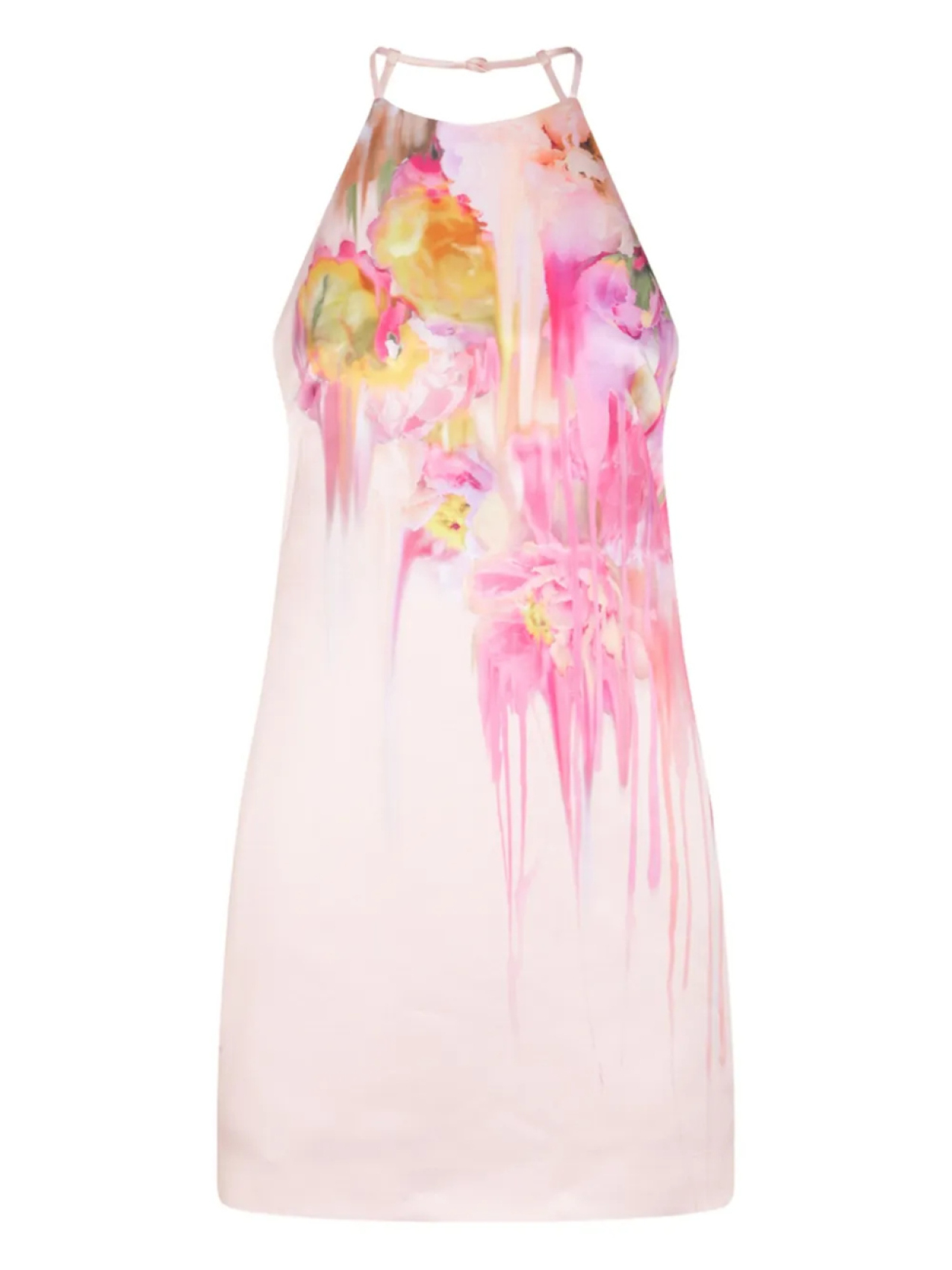 

Мини-платье с цветочным принтом Blumarine, розовый
