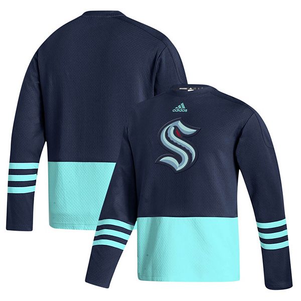 Мужской свитшот aeroready с логотипом seattle kraken в цвете deep sea blue Adidas — фото 2