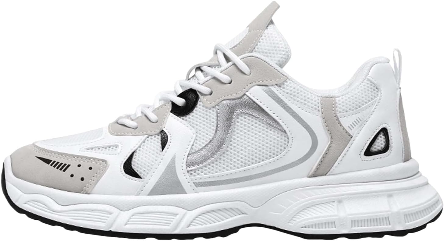 

Мужские дышащие сетчатые кроссовки с толстой подошвой, противоскользящие и износостойкие, повседневные спортивные туфли для лета, для бега, альпинизма и прогулок Clolinde, белый