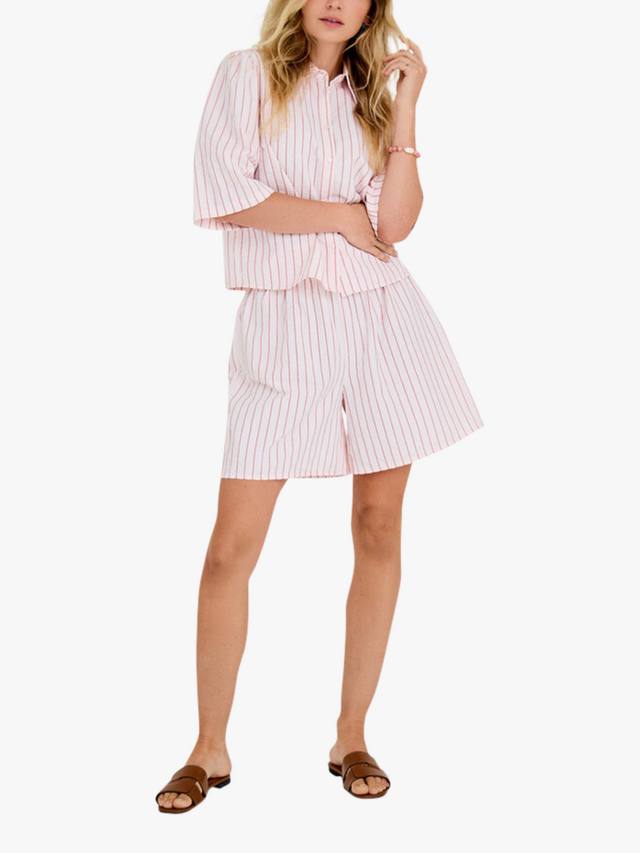 

Шорты Kirstine с высокой талией в полоску A-VIEW, Rose/Red