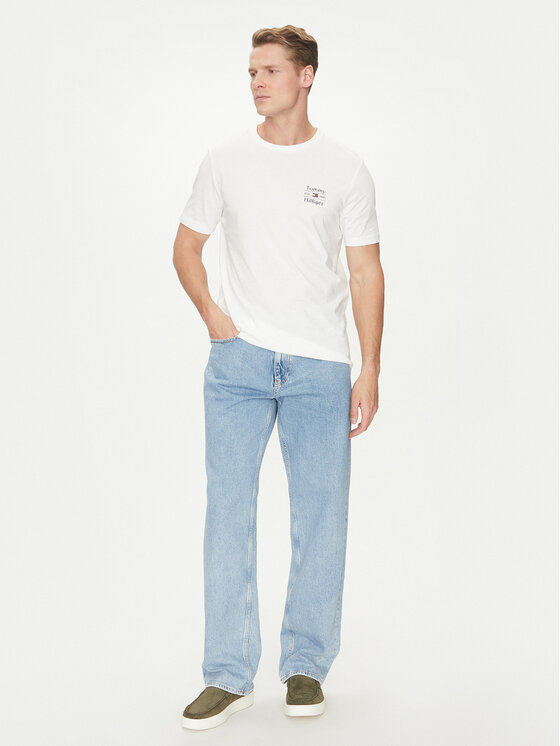 Футболка обычного кроя Stack MW0MW38622 Tommy Hilfiger, белый — фото 2