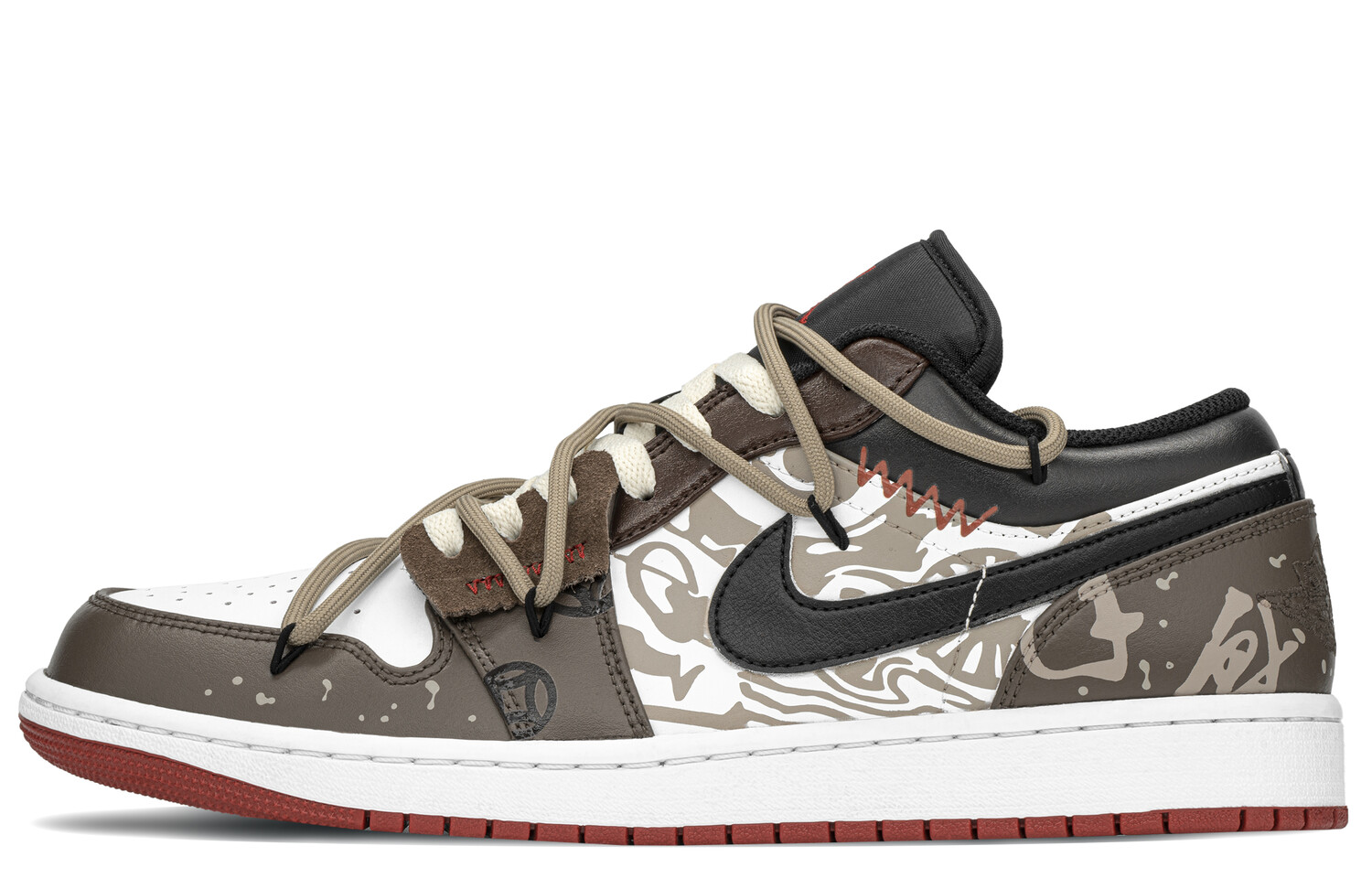 

Баскетбольные кроссовки Air 1 Vintage Men Low-top Brown/red Jordan