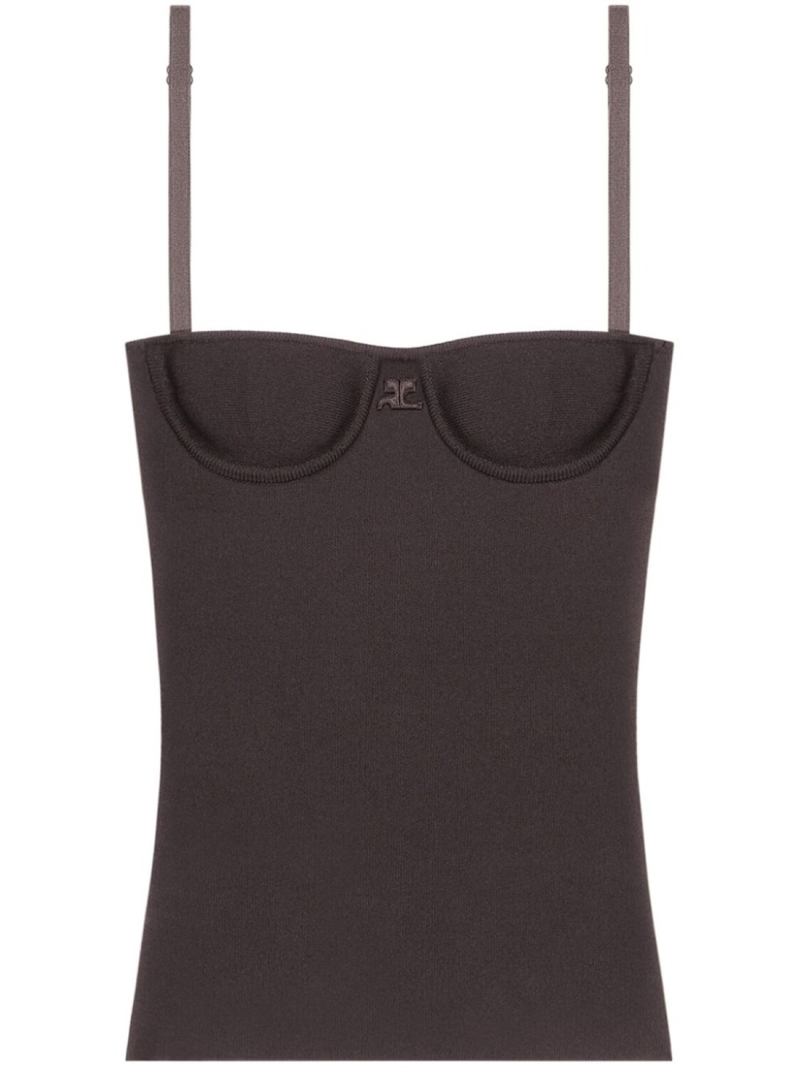 

Топ на бретелях Courrèges, коричневый