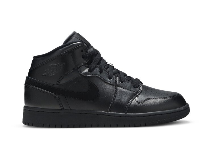 

Кроссовки Air Jordan 1 Mid GS 'Deep Black', черный