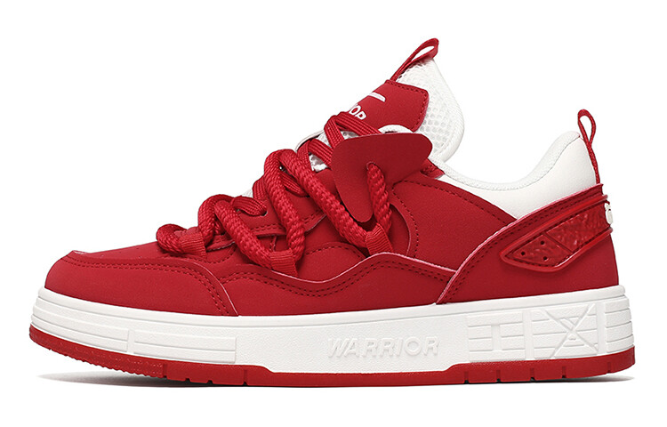 

Кроссовки WARRIOR Skateboarding Shoes Unisex Low-top Red And White, красный