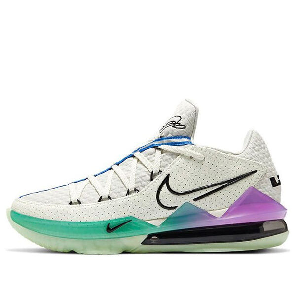 

Кроссовки Nike LeBron 17 Low EP 'Glow In The Dark', цвет spruce aura/black/racer blue/sail