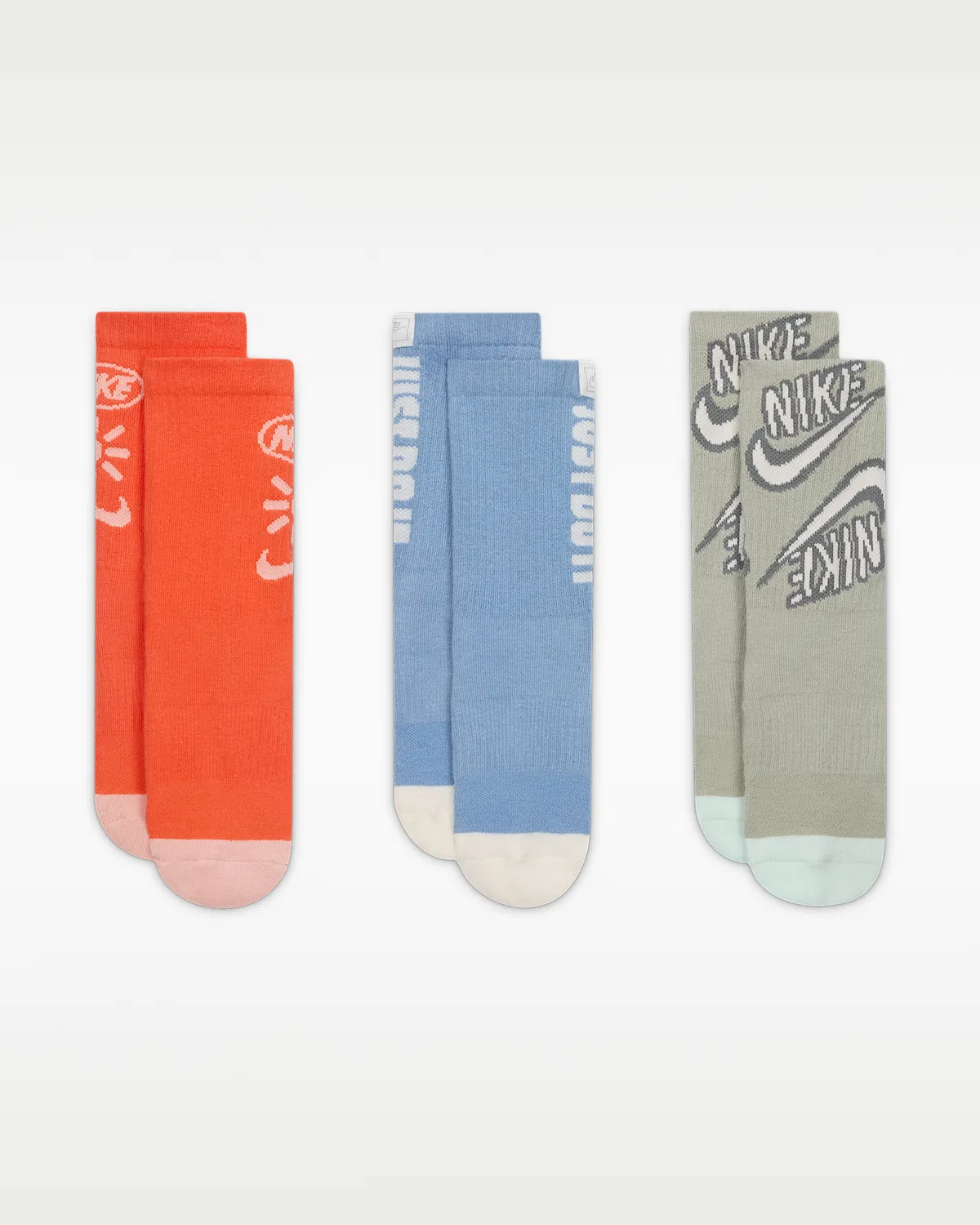 Детские носки Nike Everyday Plus с мягкой подкладкой (3 пары), Multi-Color — фото 2