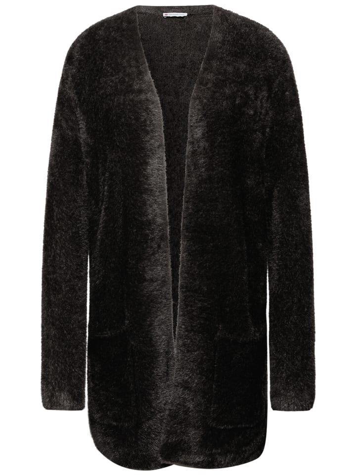 

Кардиган из длинной пряжи Пух коричневого цвета Street One