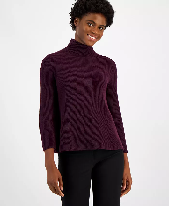 

Женский свитер с расклешенными рукавами Bell-Sleeve Pullover Anne Klein, фиолетовый