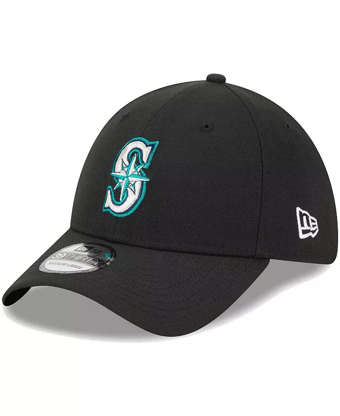 

Мужская черная бейсболка Seattle Mariners Logo 39THIRTY Flex New Era