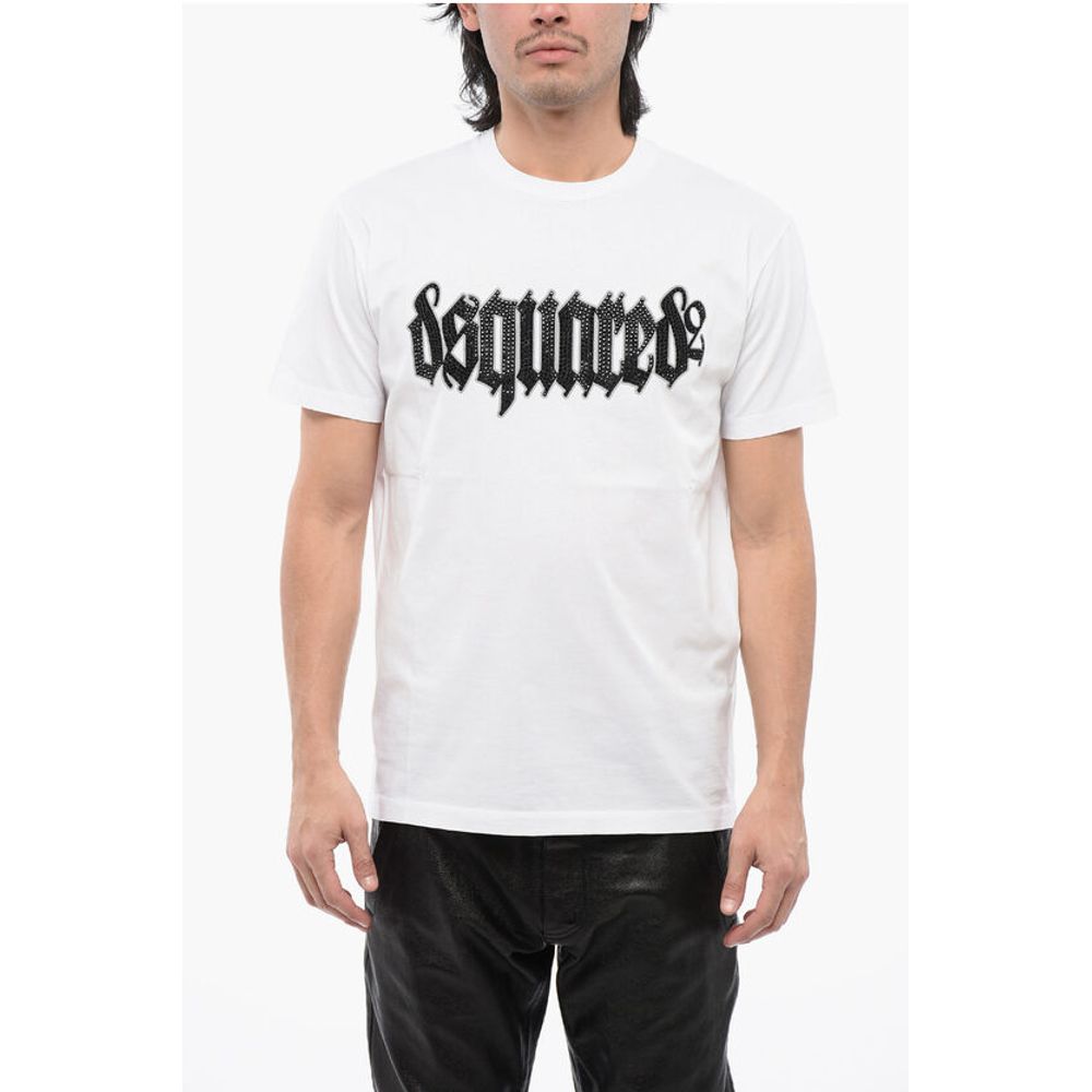 

Футболка свободного кроя D2 GOTHIC из хлопка со стразами Dsquared2, White