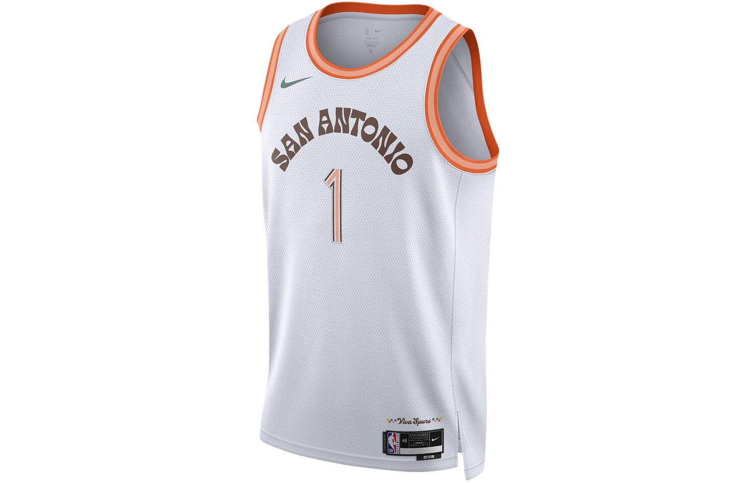 

Dri-Fit NBA Джерси майка мужская белый Nike, белый
