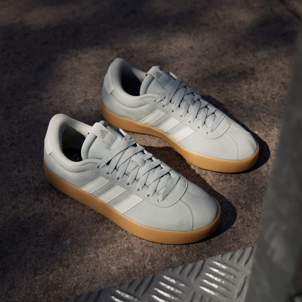 Кроссовки Adidas VL Court 3.0 Shoes, цвет Wonder Silver/Off White/Gum — фото 4