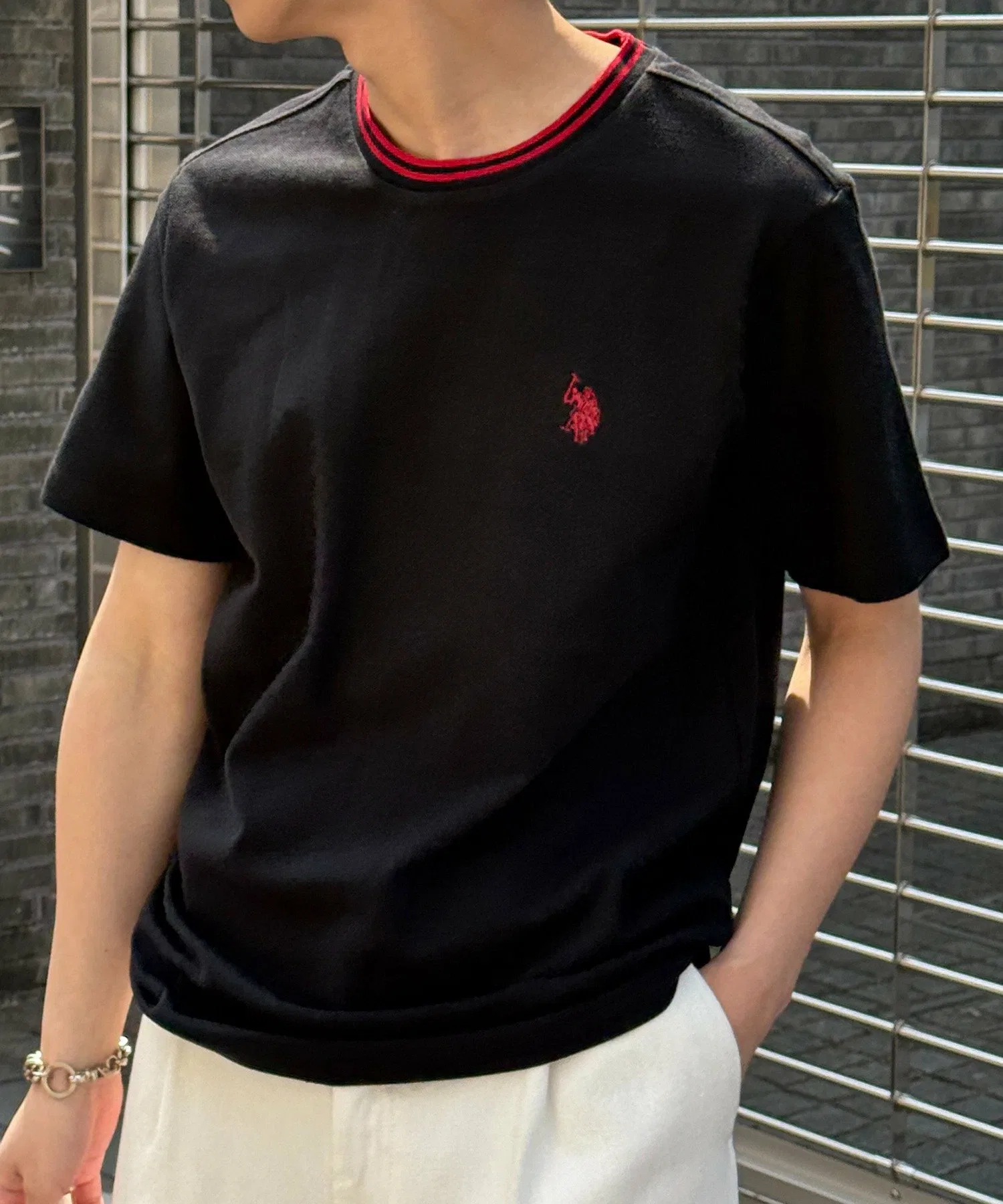 Футболка с вышивкой US POLO ASSN./pony, поло унисекс, весна/лето 2015. U.S. Polo Assn., BLK2 — фото 2