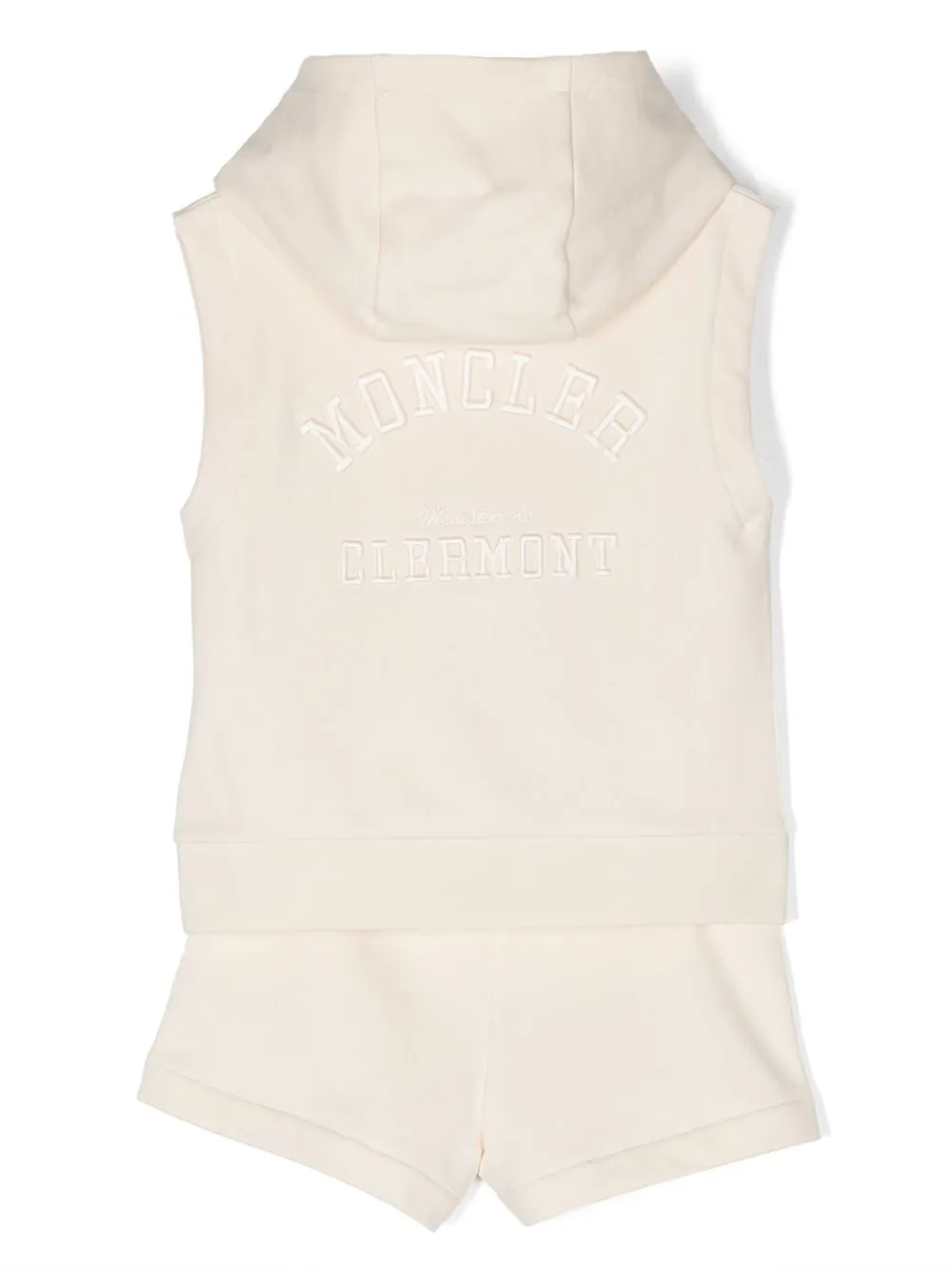 Спортивный костюм с вышитым логотипом Moncler Enfant, нейтральный — фото 2