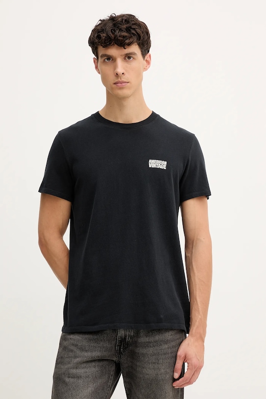 

Хлопковая футболка American Vintage, черный