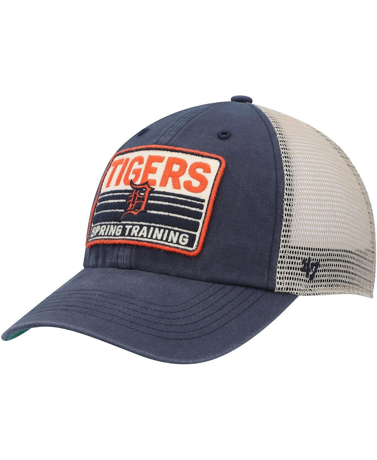 

Мужская темно-коричневая кепка Detroit Tigers Four Stroke Clean Up Trucker Snapback '47 Brand