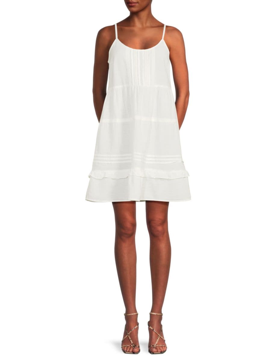 

Красивое многоярусное хлопковое мини-платье Vero Moda, цвет Snow White