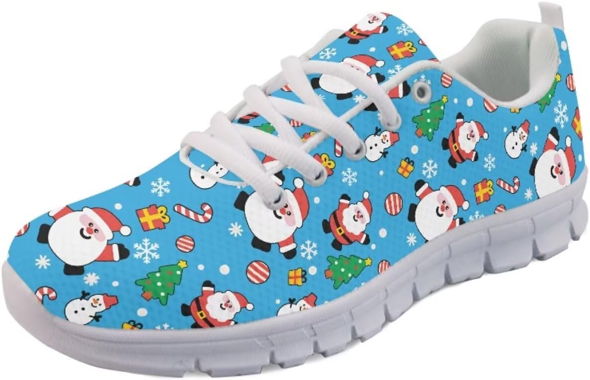 

Кроссовки Forchrinse Green Galaxy Starry Space Nebula для мужчин и женщин, легкие спортивные туфли для занятий в зале и бега, Santa Claus