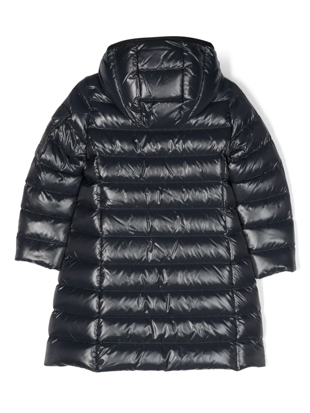Длинный пуховик Moncler Enfant, синий — фото 2