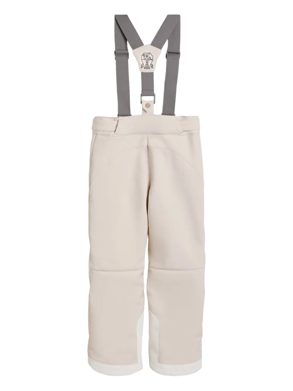 Комбинезон с карманом на молнии Brunello Cucinelli Kids, бежевый — фото 2