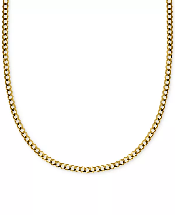 

Ожерелье из цепочек панцирного плетения длиной 18 дюймов (3-1/6 мм) из цельного золота 14 карат Italian Gold, gold