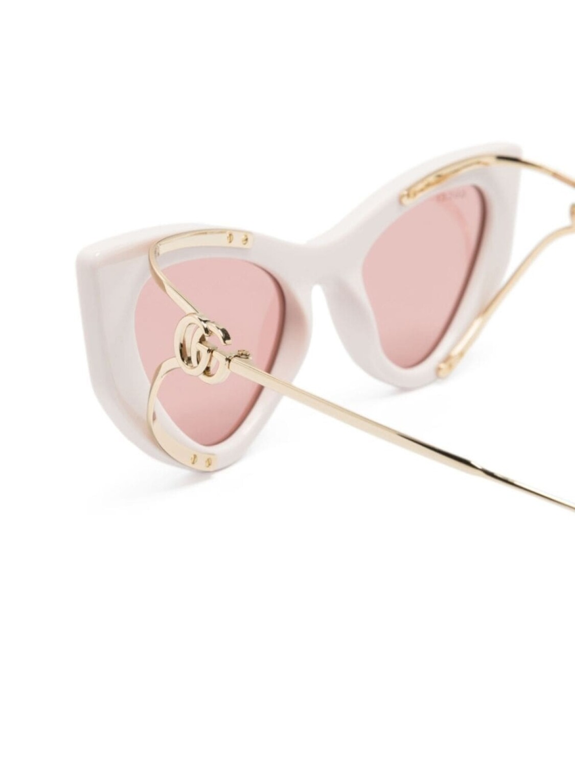 Gucci Eyewear солнцезащитные очки с логотипом Double G, нейтральный цвет — фото 3