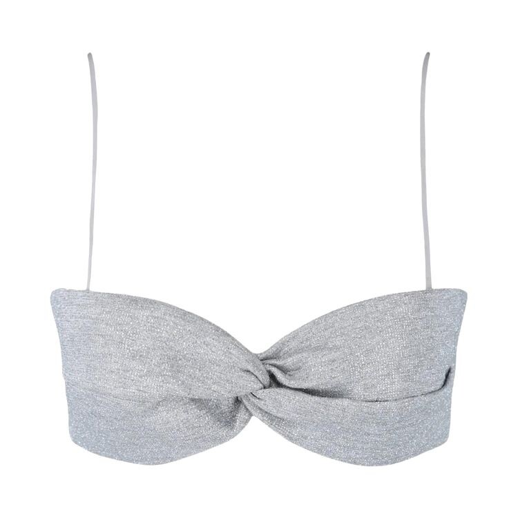 

Топ Off-White Holiday Glitter Top Silver, серебряный
