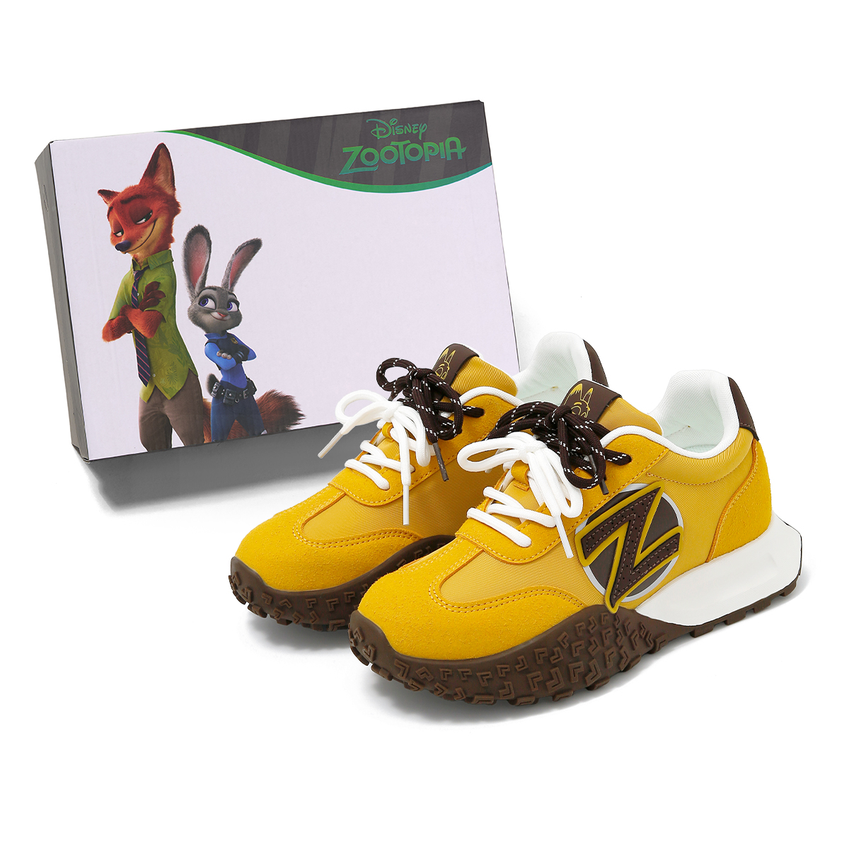 

Кроссовки серии «Зверополис» с амортизацией, дышащие, с низким верхом, для детей и подростков Disney, желтый