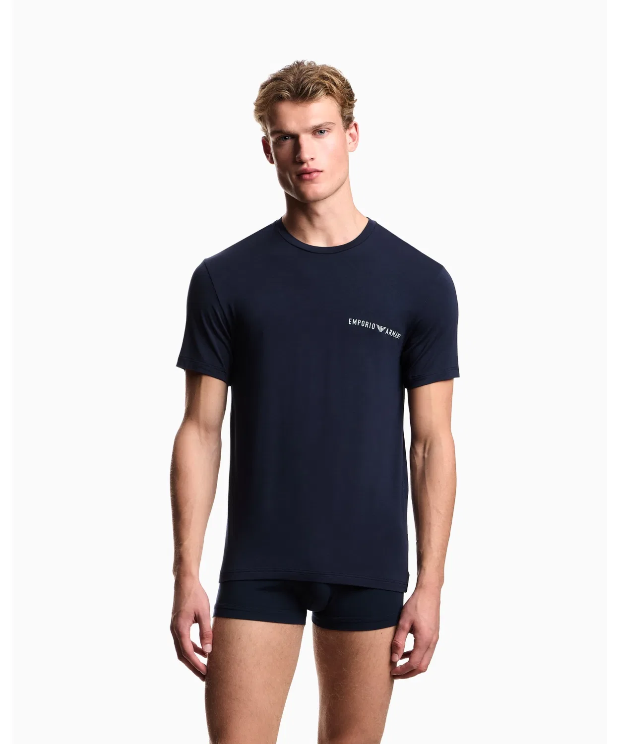 Комплект футболок Emporio Armani ASV из вискозы, 2 шт., синий — фото 2