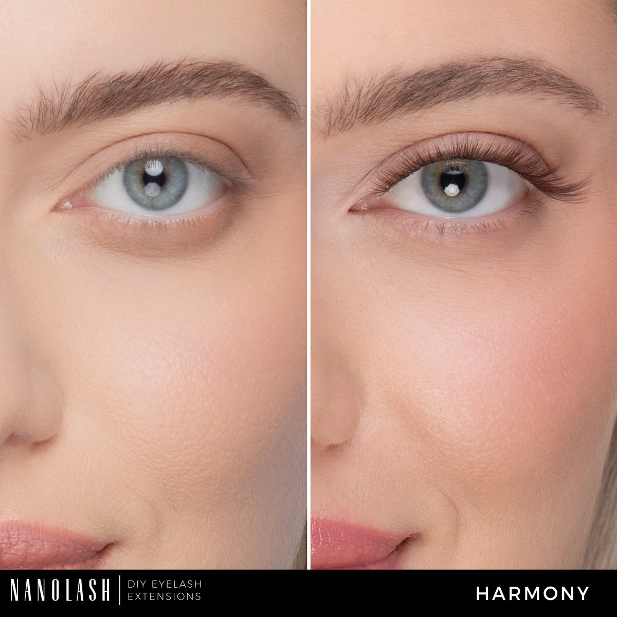 Коричневые клеевые ресницы для самостоятельного нанесения DIY HARMONY Nanolash — фото 2