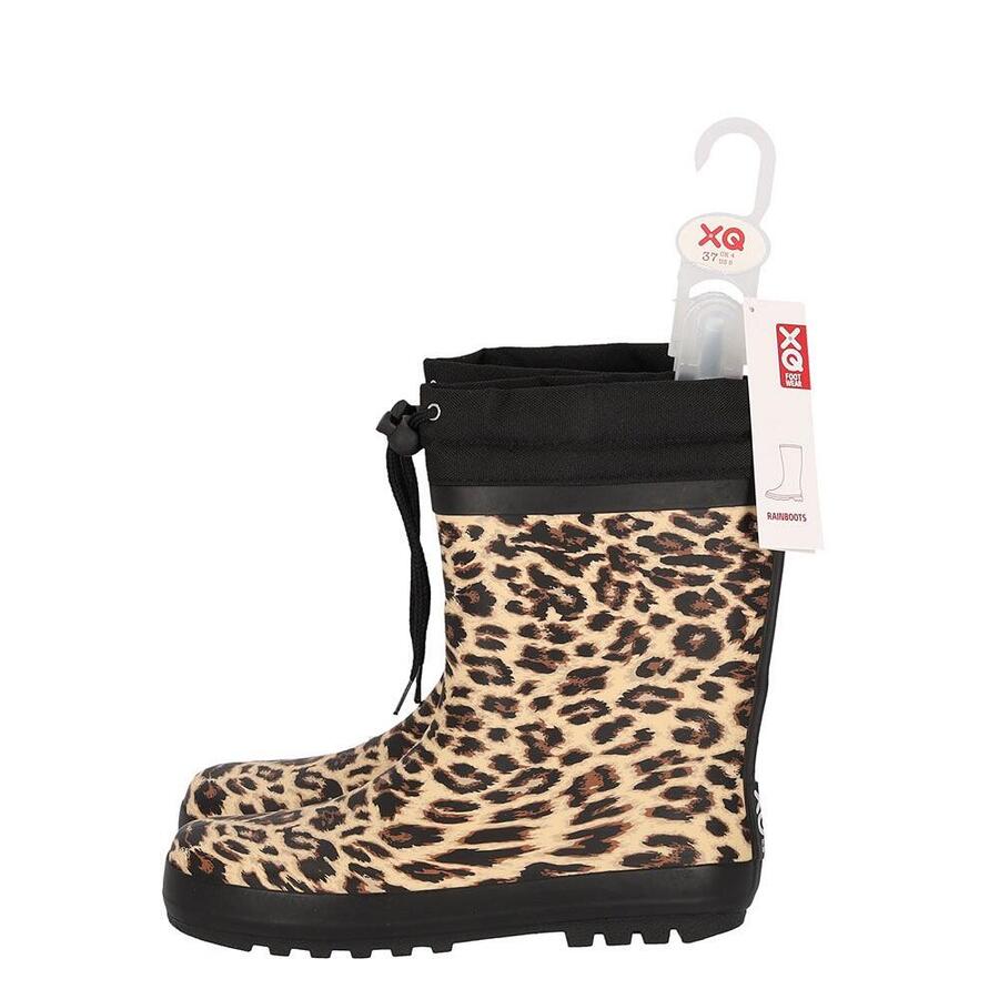 XQ FOOTWEAR Женские резиновые сапоги с принтом Пантера — фестивальные сапоги — фото 4