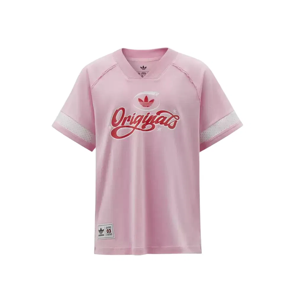 Детская футболка с v-образным вырезом moderate Adidas Originals, Pink