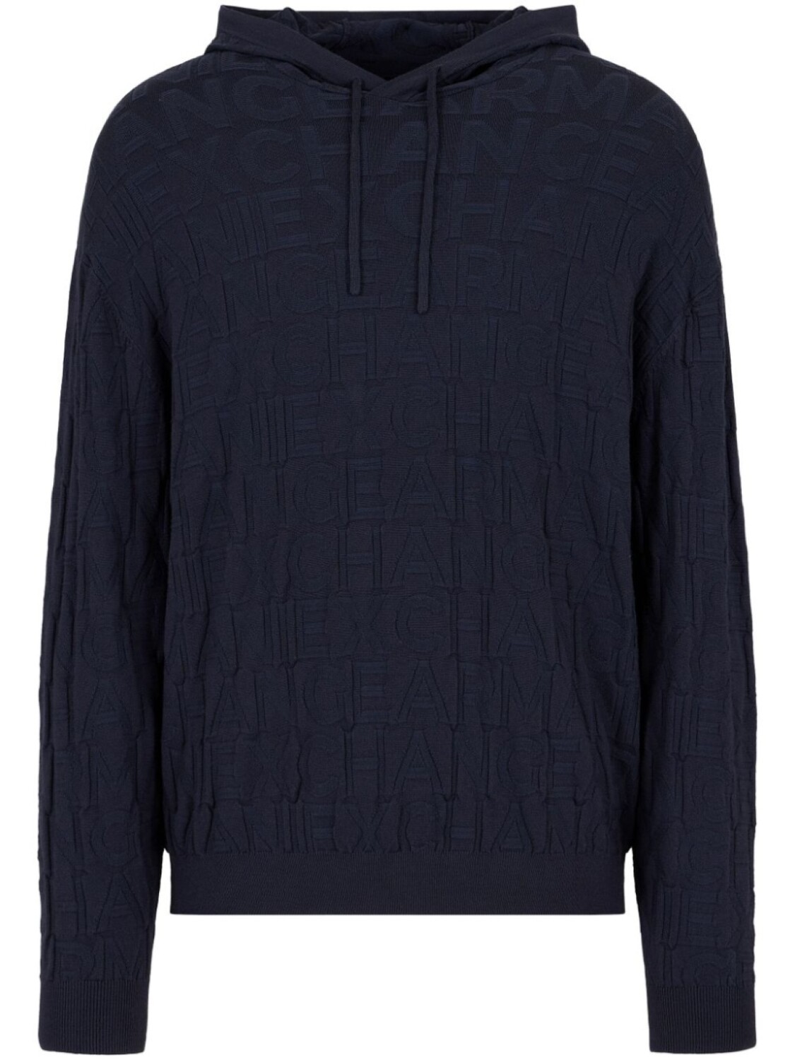 

Armani Exchange худи с жаккардовым логотипом, синий