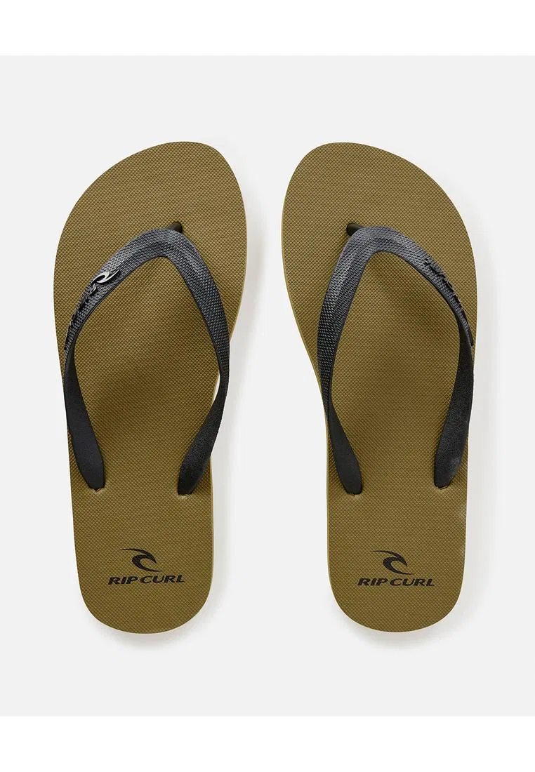 Мужские шлепанцы с логотипом, открытый носок, модель 1AOMOT, цвет оливковый Rip Curl