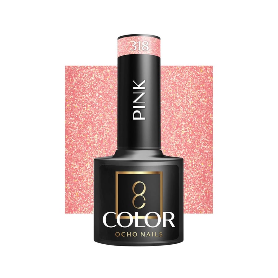 

OCHO NAILS Гибридный лак для ногтей розовый 318 -5 г Active Shop