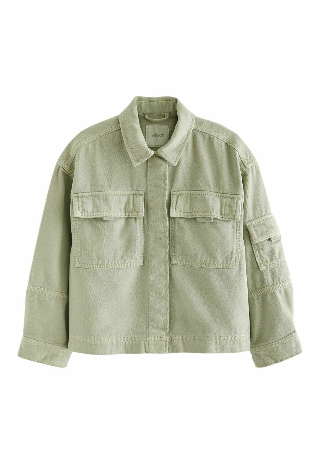 

Джинсовая куртка CROP Next, цвет khaki green