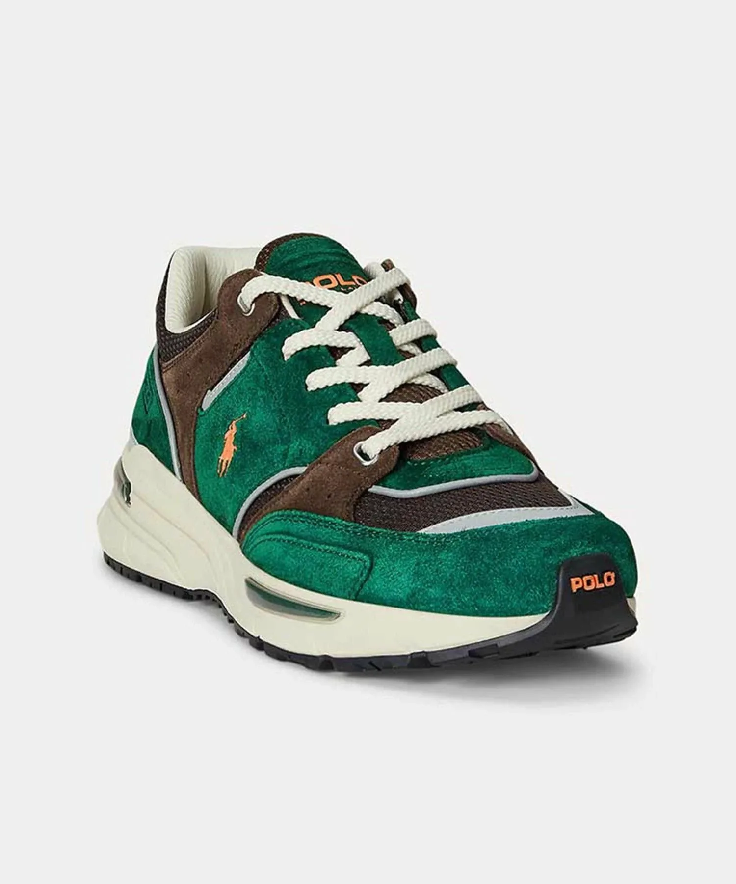 Кроссовки Polo Ralph Lauren RE69 TRACKSTR 250 зелено-коричневого цвета Polo Ralph Lauren, Green-brown — фото 2