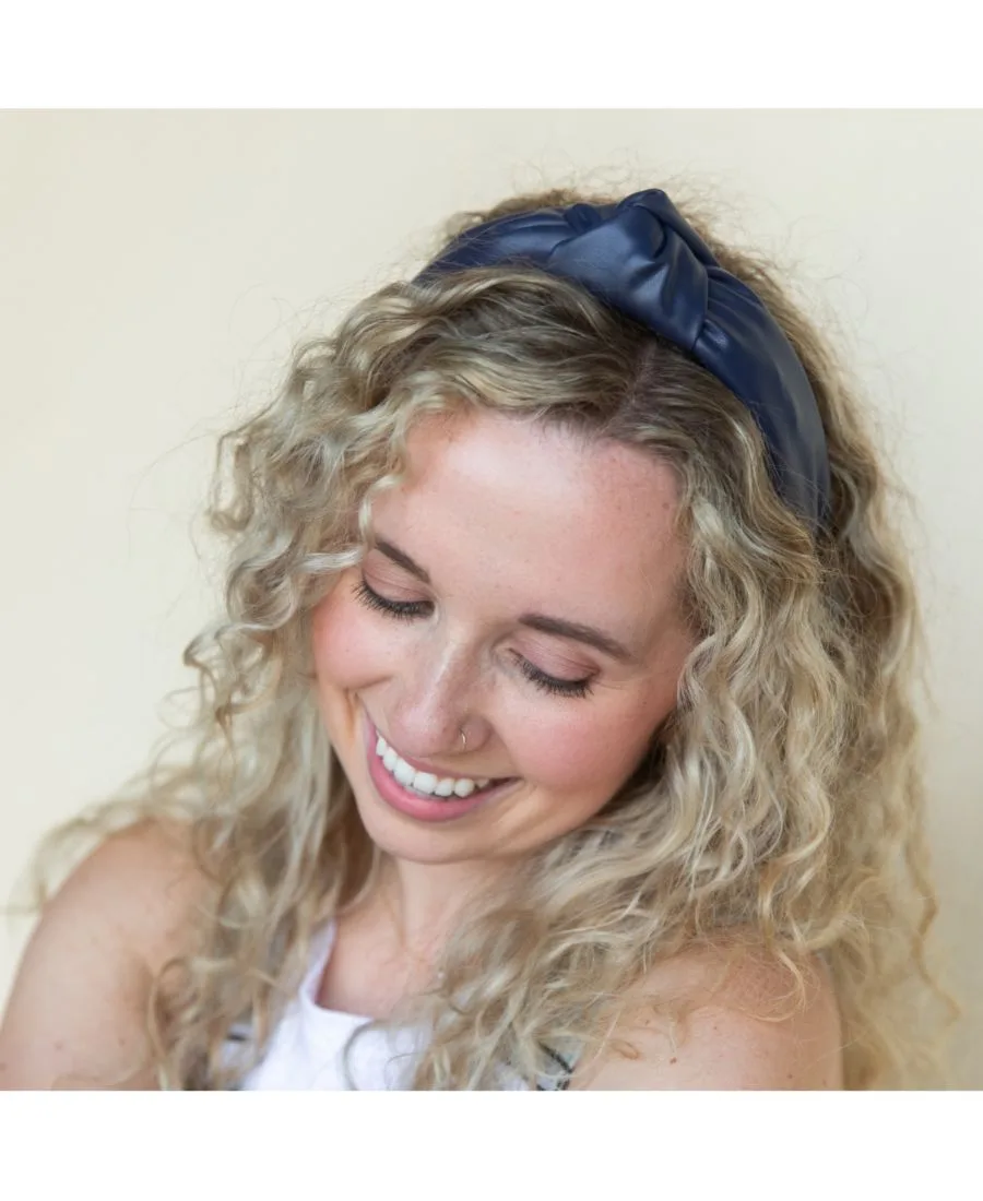 Headbands of Hope Женская повязка на голову "Бруклин" - темно-синяя — фото 2