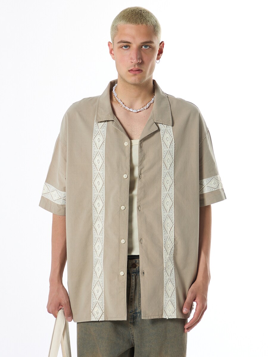 

Повседневная рубашка VAMOS CLO Comfort fit Button Up Shirt Stockton, бежевый