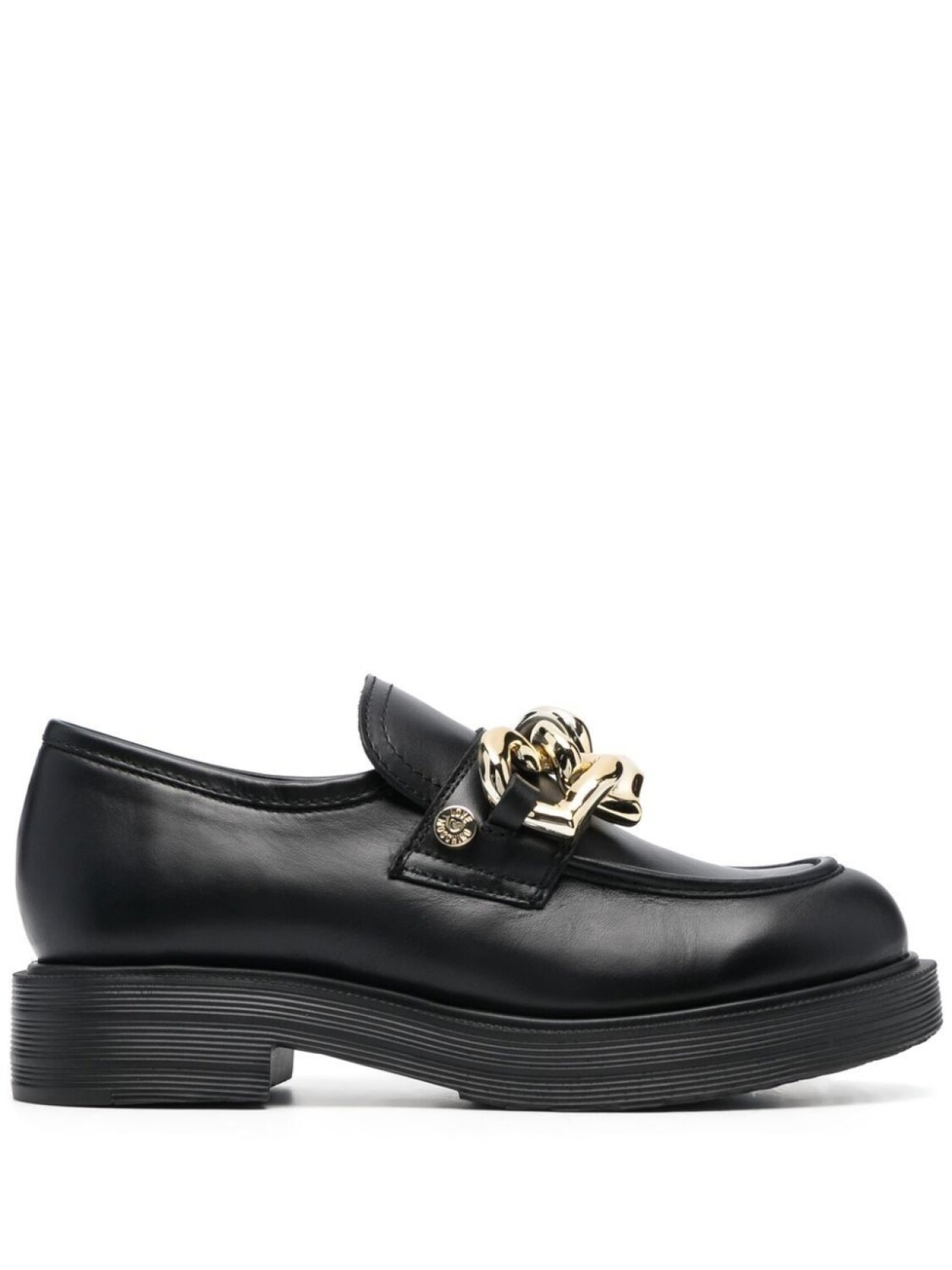 

Love Moschino лоферы на массивной подошве с цепочкой, черный