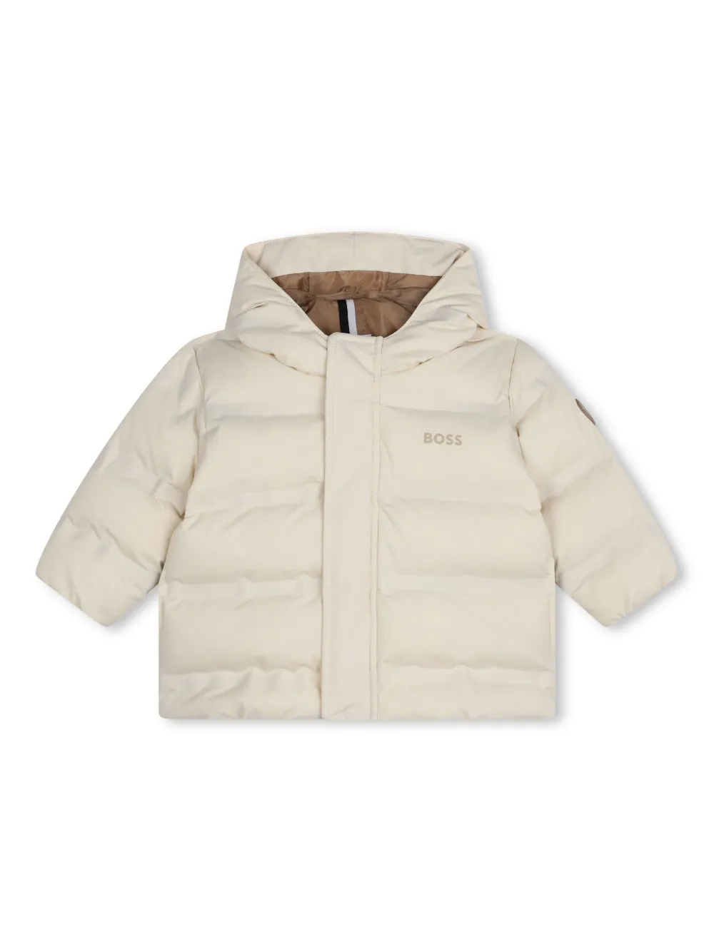 

Пуховик с капюшоном BOSS Kidswear, белый