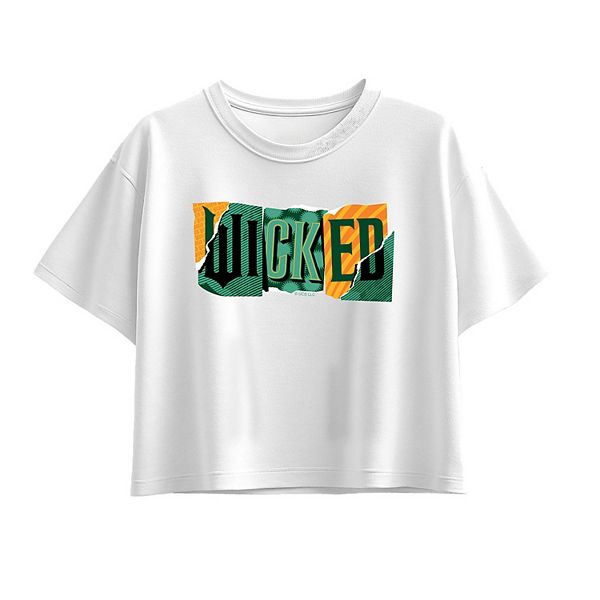 

Футболка Wicked for Good с логотипом и рваным кроем для девочек 7-16 лет Licensed Character, White