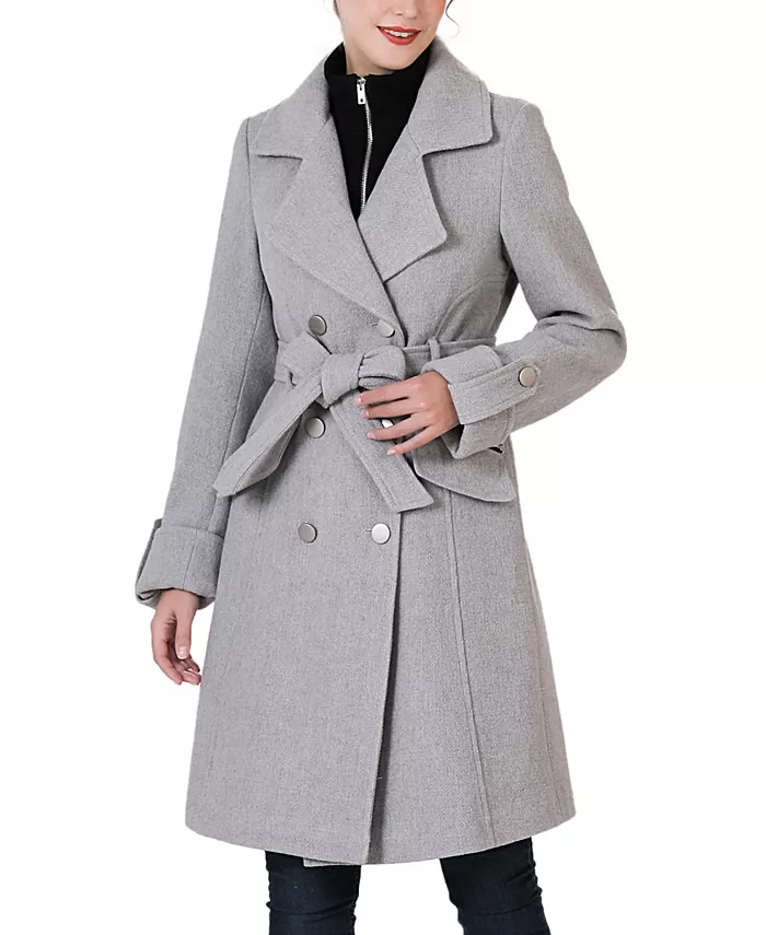 

Женский шерстяной тренчкот Bailee со съемным нагрудником kimi + kai, серый