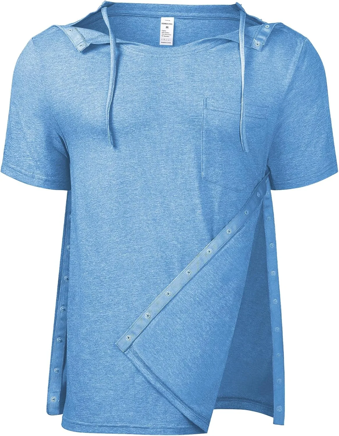 

Мужская рубашка с коротким рукавом для восстановления после операции на плече, с застежкой-кнопкой Codida