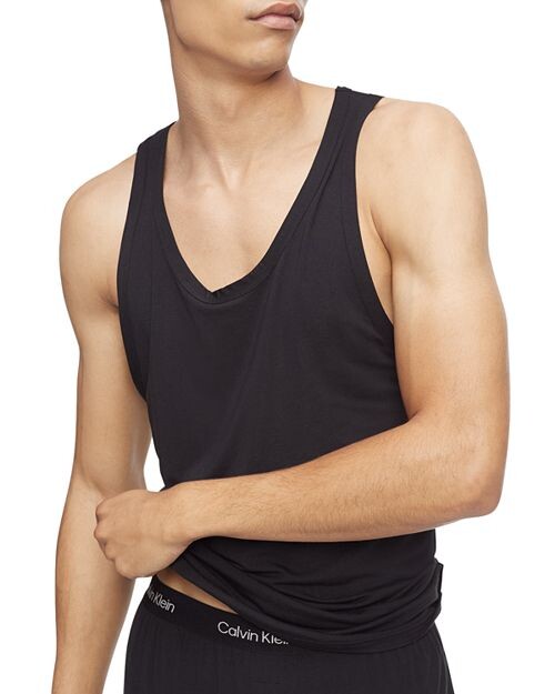 

Ультрамягкая эластичная твердая майка Calvin Klein, цвет Black