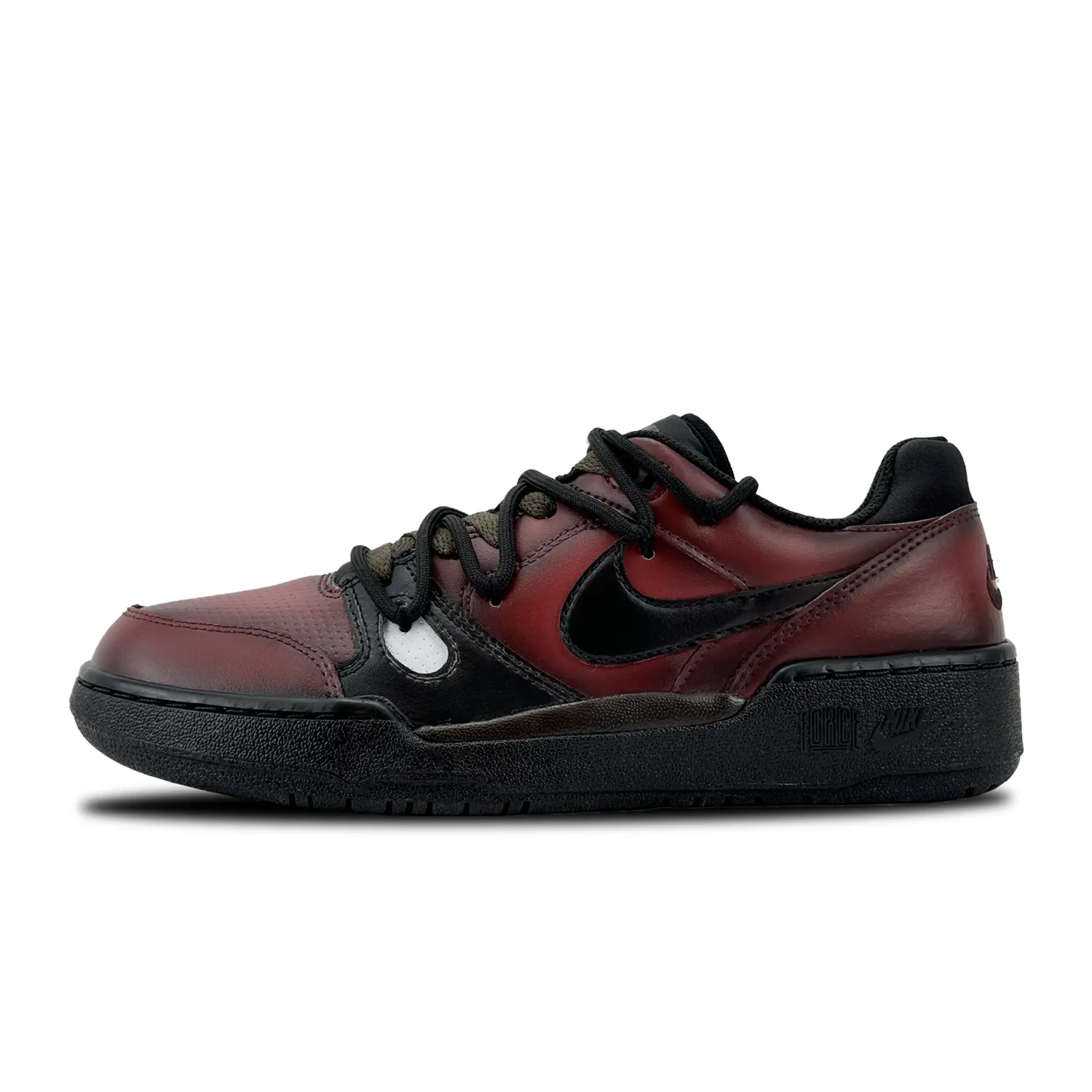 

Кроссовки Nike Full Force Skateboarding Shoes Men Low-top Red/Black, темно-красный