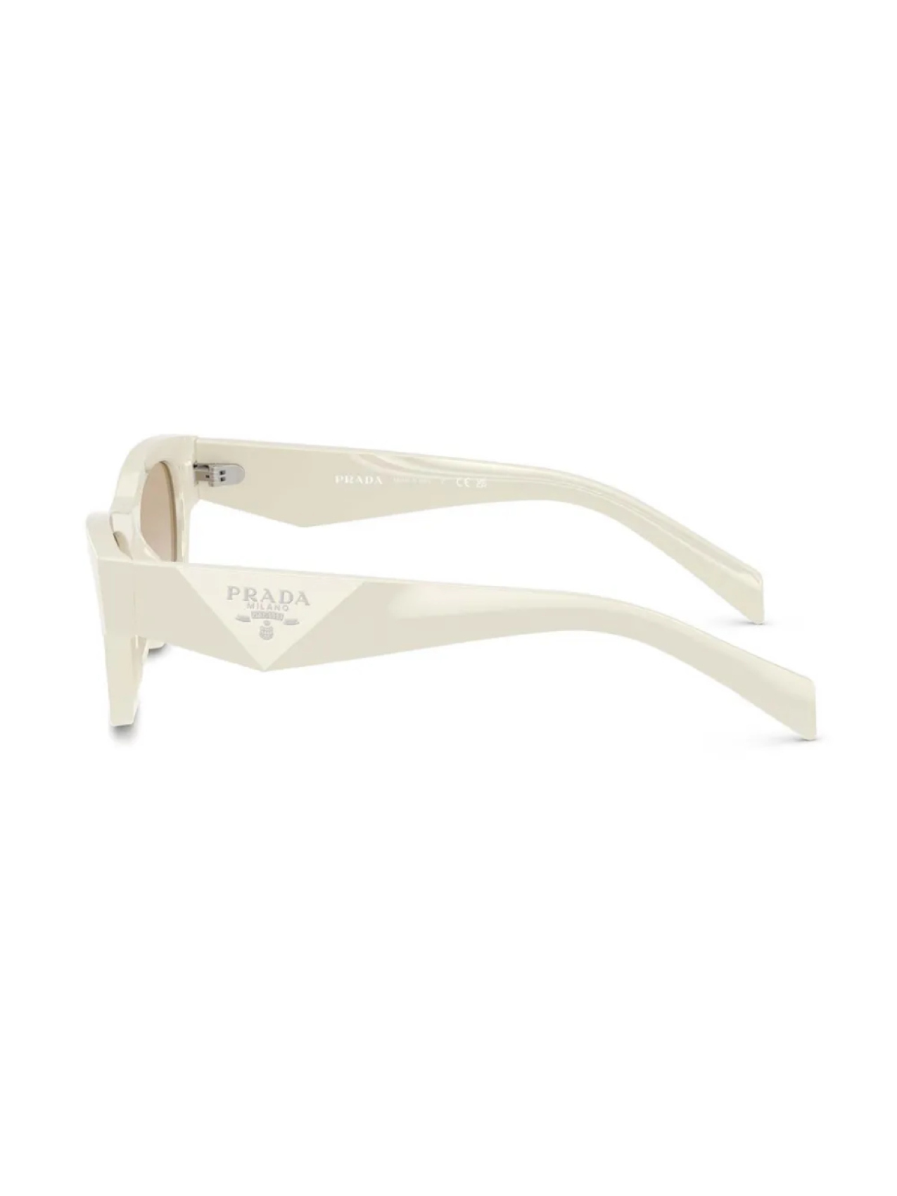 Prada Eyewear солнцезащитные очки в прямоугольной оправе, нейтральный — фото 3